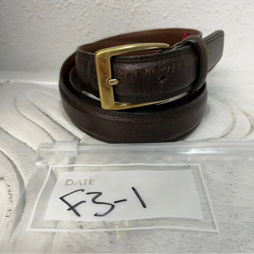 Cole Haan Belt Brown Leather 37-41” hole‎ range